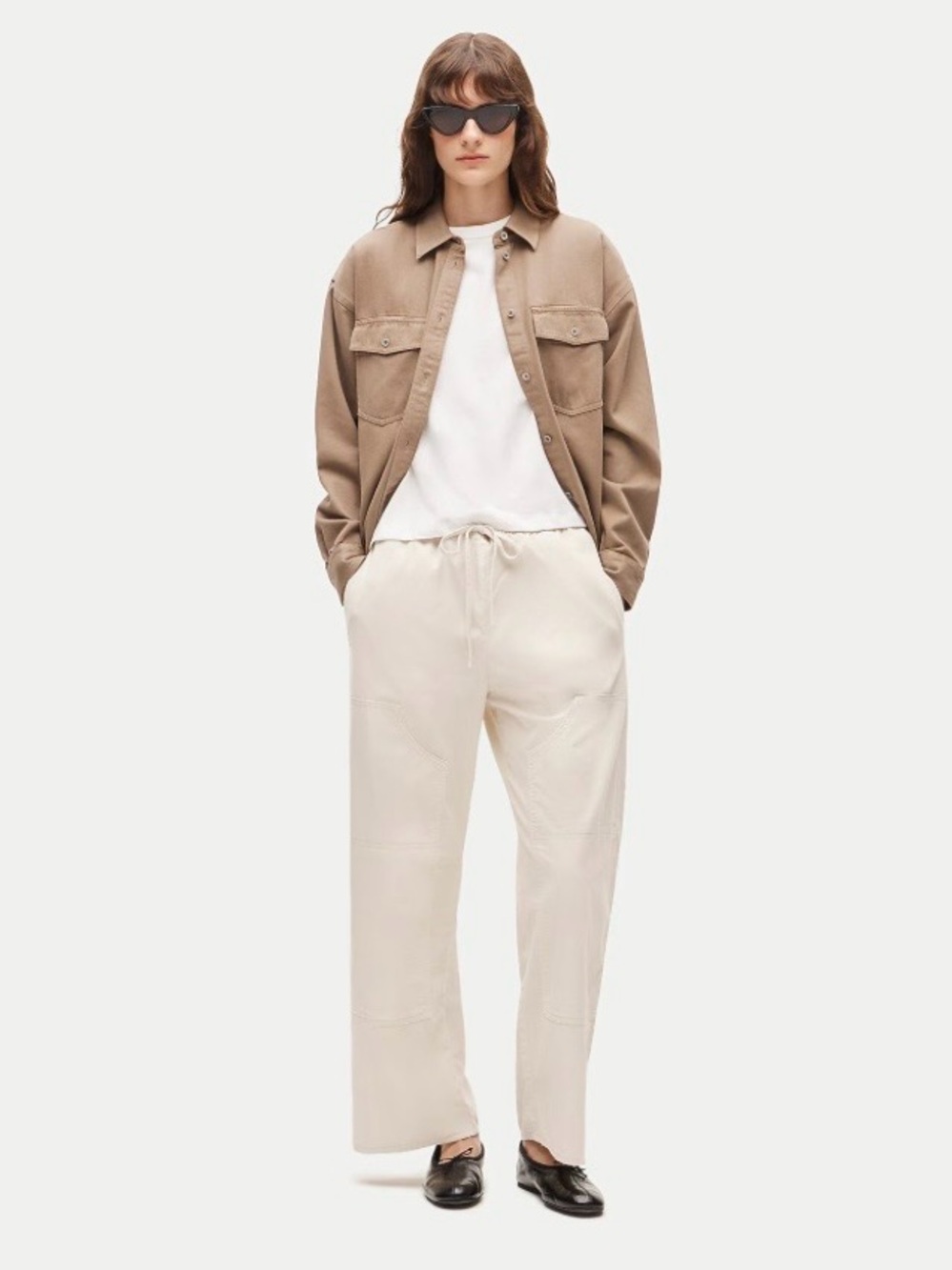 J. Crew Cream Drawstring Ankle Pants